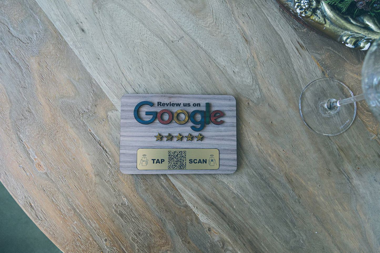 Tap & Review: 4D NFC Google Review Stand with QR Code