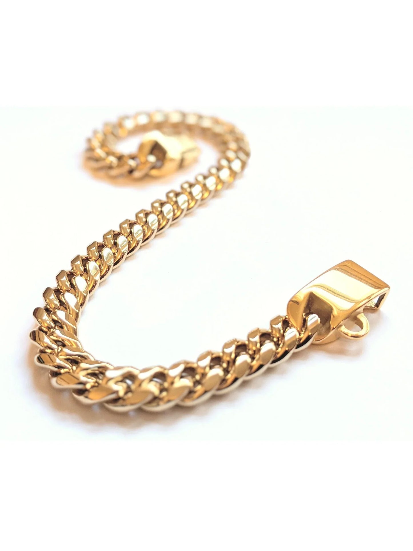 Gold Cuban Link Dog Chain