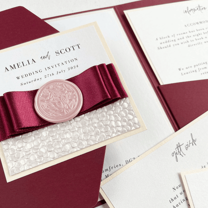 SAMPLE - AILSA POCKET FOLD WEDDING INVITE