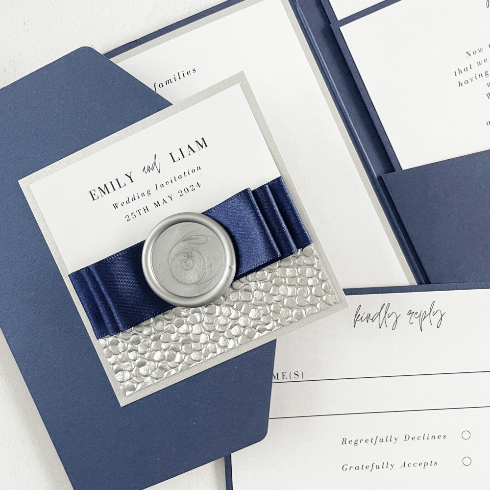 SAMPLE - AILSA POCKET FOLD WEDDING INVITE