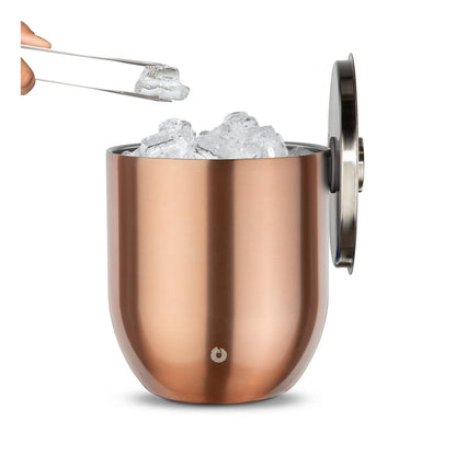 Vacuum Insulated Stainless Steel Ice Bucket with Lid and Tongs