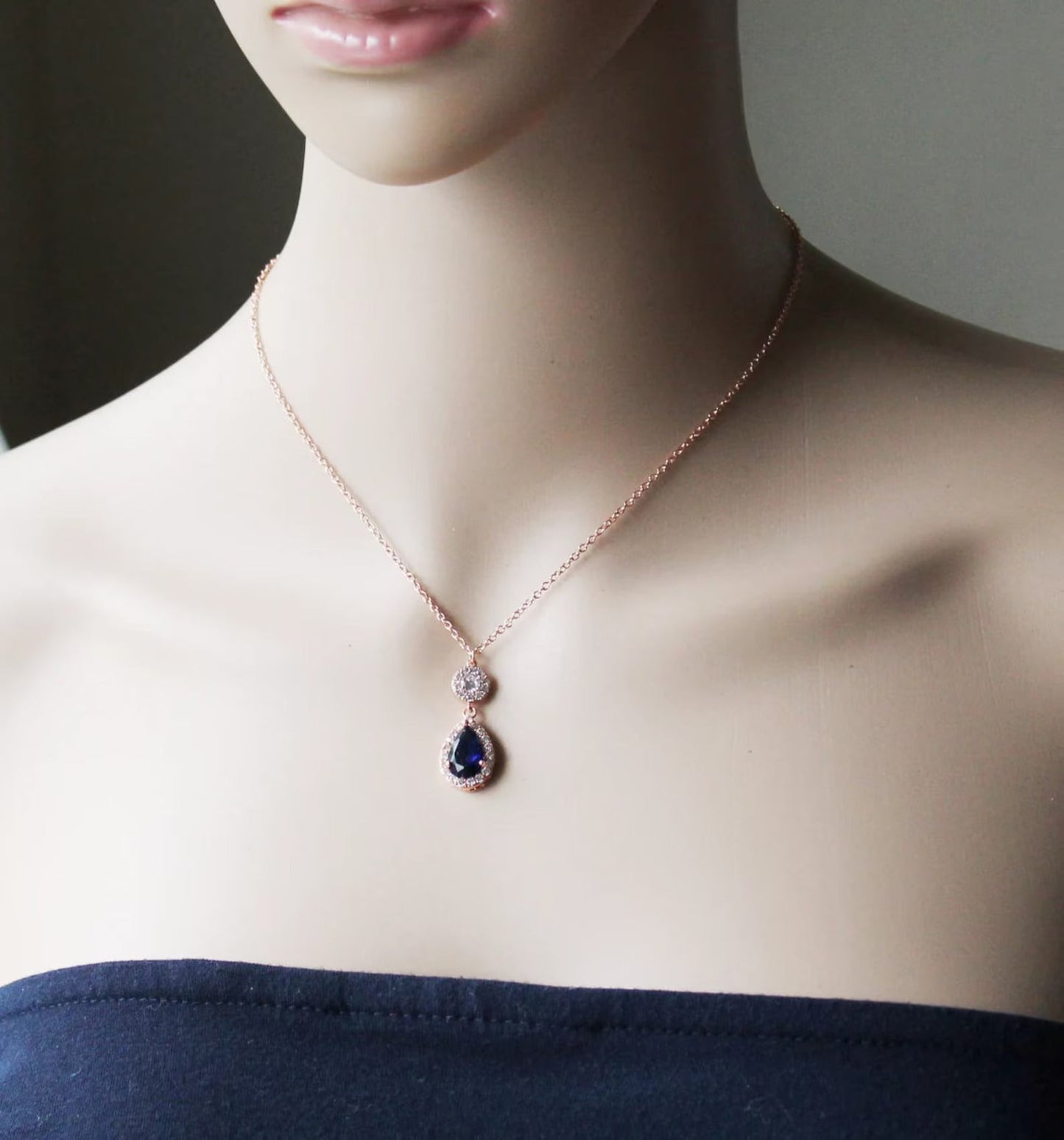 Bridesmaid necklace earrings set