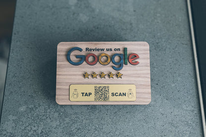 Tap & Review: 4D NFC Google Review Stand with QR Code