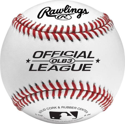 Rawlings OLB3 Official League Recreational Use Baseball, Single Ball